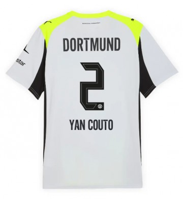 Borussia Dortmund Yan Couto #2 Udebanetrøje 2025-26 Kortærmet